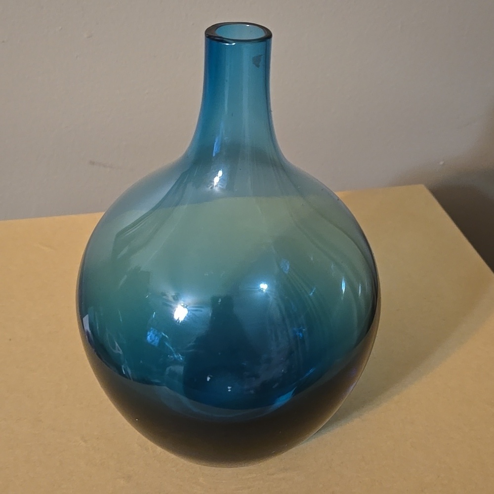 IKEA Vibrant Blue Glass Vase - Picture 2 of 4